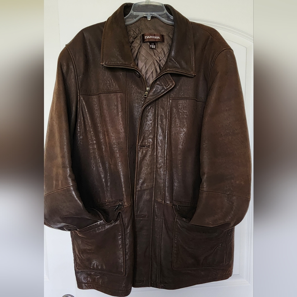 Danier Men's Brown Leather Jacket